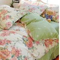 Romantic floral cotton bedding set