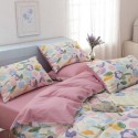 Watercolor flower cotton four-piece set