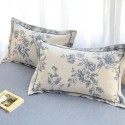 Blue simple floral pattern four-piece set