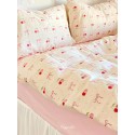 Bow and cherry pattern cotton 4-piece set