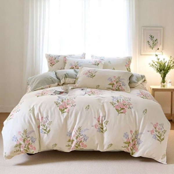 Vintage rose pattern cotton four-piece set