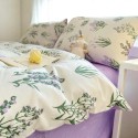 Garden style lavender pattern pure cotton four-piece set