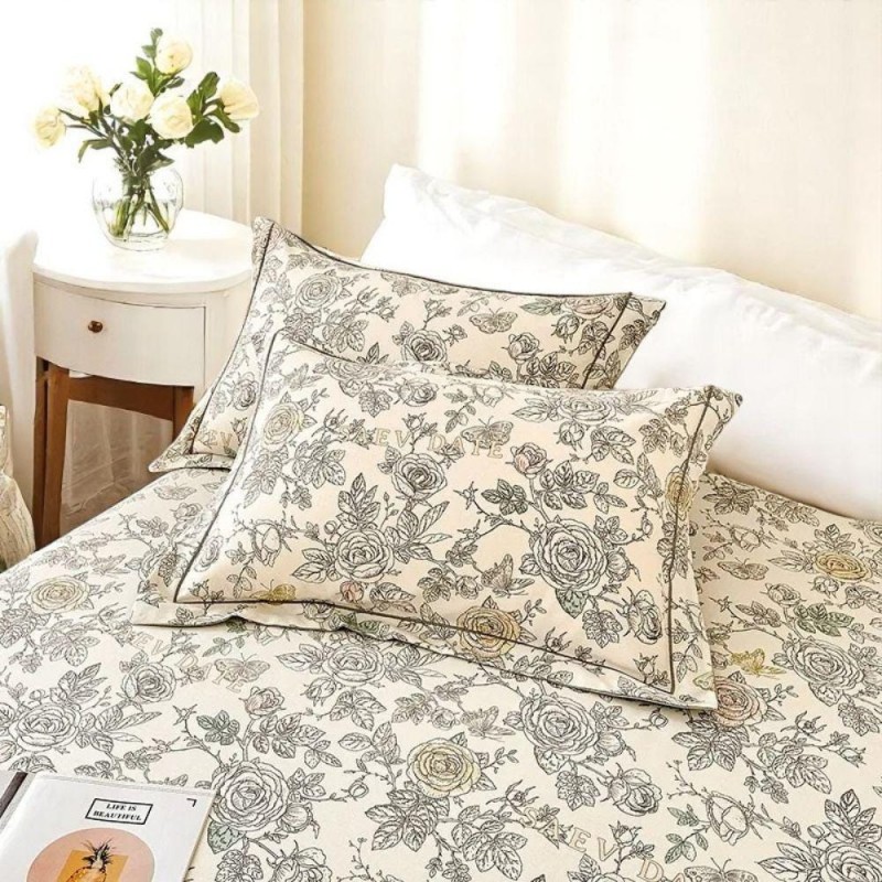 Floral pattern cotton bedding set