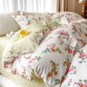 Vintage multicolor floral pattern cotton four-piece set
