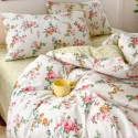 Vintage multicolor floral pattern cotton four-piece set