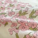 Garden style pink flowers pure cotton four-piece set