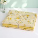 Lemon Yellow Floral Pattern Cotton Bedding Set